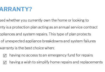 home warranty iron